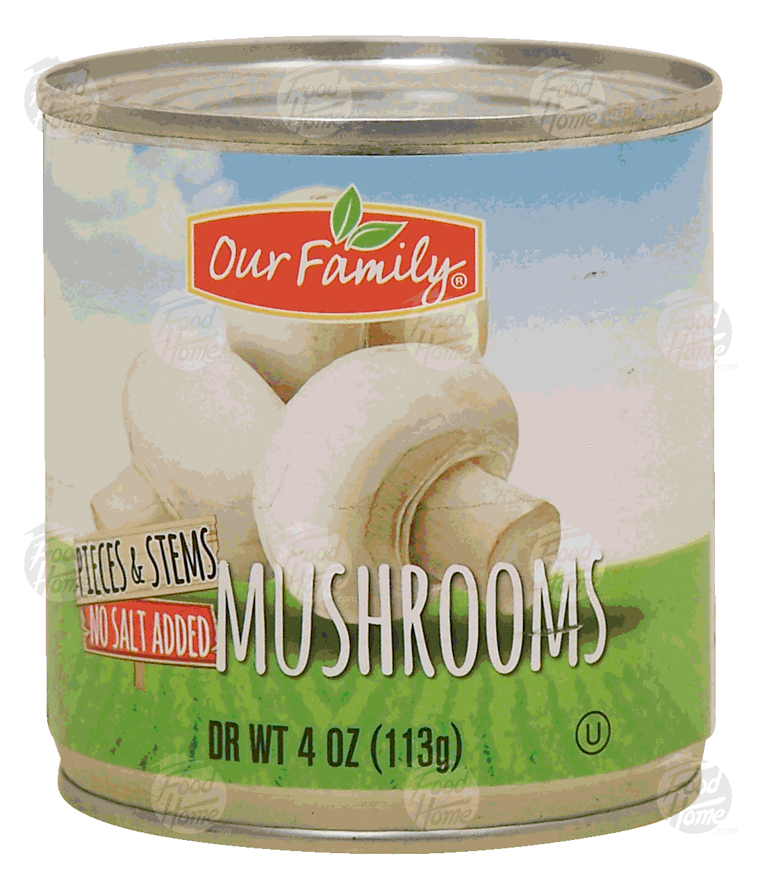 Our Family  mushrooms, pieces & stems, no salt added Full-Size Picture